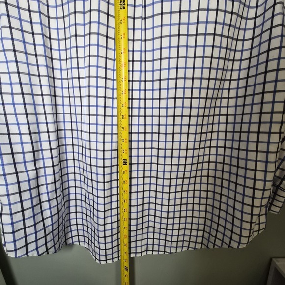 Peter Millar Button-down Shirt XL Blue Black Plaid - Picture 6 of 12
